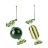 Suspension de sapin de Noël Candy verre 2 pièces, Forest green