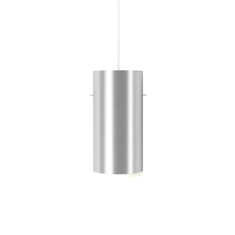 Suspension Moebe Tube large Ø 14 cm, Aluminium brossé