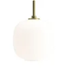 Suspension VL45 Radiohus Ø17,5cm, Brass-white opal glass
