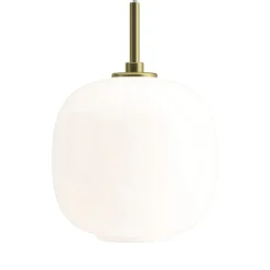 Suspension VL45 Radiohus Ø17,5cm, Brass-white opal glass