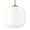 Suspension VL45 Radiohus Ø25cm, Brass-white opal glass
