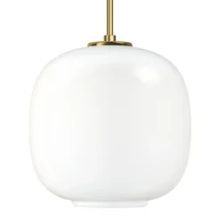Suspension VL45 Radiohus Ø25cm, Brass-white opal glass
