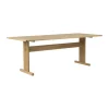 Table à manger Arv 200x85 cm, Chêne blanchi pigmenté, finition mate laquée