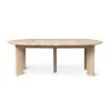 Table à manger Bevel Extendable, Chêne blanchi à l’huile, inclut 2 rallonge