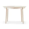 Table à manger divisible Carl Ø115 cm, Bouleau laqué mat clair