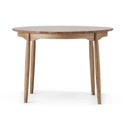 Table à manger divisible Carl Ø115 cm, Chêne huilé naturel