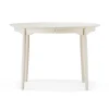 Table à manger divisible Carl Ø115 cm, Bouleau huilé blanc