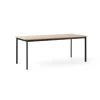 Table à manger Drip HW116 83x193 cm, Black frame-clear lacq. oak