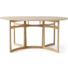 Table à manger Drop Leaf HM6, Chêne huilé blanc