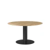 Table à manger Gubi 2.0, oak, ø130, structure noire
