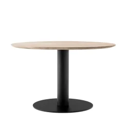 Table à manger In Between SK12, chêne huilé, structure en métal noir mat
