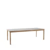 Table à manger Patch HW2, beige arizona, structure en chêne huilé blanc