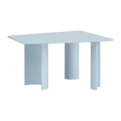 Table à manger Re-norm, Bleu clair, 130x120 cm