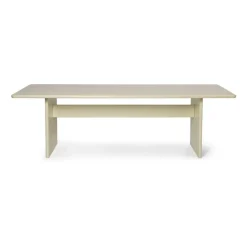 Table à manger Rink large 240x90x74 cm, Eggshell