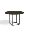 Table à manger ronde Florence, smoked oak, ø 120 cm, structure noire