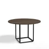 Table à manger ronde Florence, walnut, ø 120 cm, structure noire