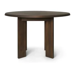 Table à manger Tarn 104,6x113,5 cm, Bois de hêtre foncé teinté