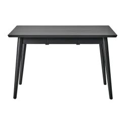 Table à manger VIOR 90x120 cm, Chêne laqué noir