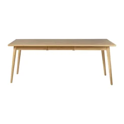 Table à manger VIOR 90x200 cm, Chêne laqué