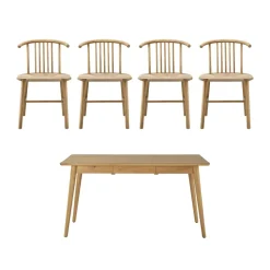 Table à manger VIOR 90x120 cm, Chêne laqué