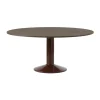 Table à pied central Midst, Dark oiled oak-dark red, Ø160 cm