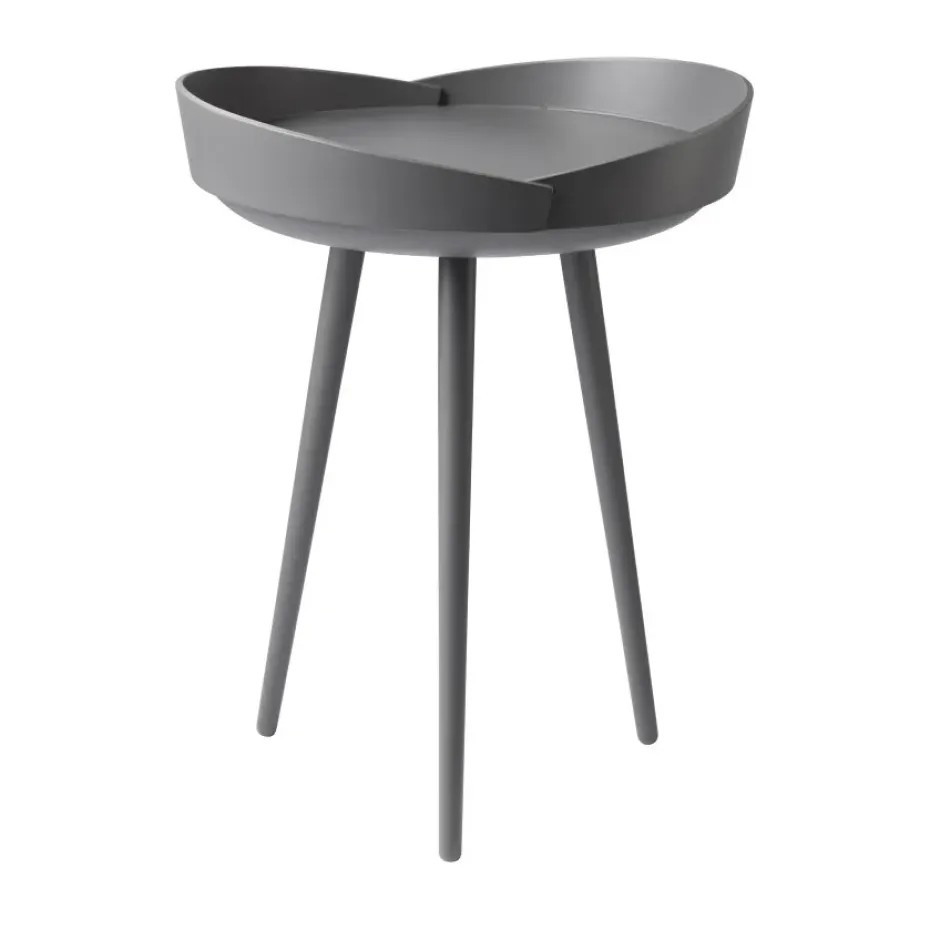 Table à plateau D106 Bakkedal Ø38 cm, Beech dark blue painted