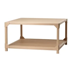 Table Basse Bleck 75x75 cm placage, Hêtre-naturel