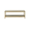 Table basse Ima 125x50 cm, Chêne blanchi pigmenté mat laqué – plateau en calcaire