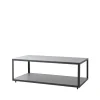 Table basse Level céramique 62x122 cm, Light grey-lava grey