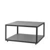 Table basse Level céramique 79x79 cm, Light grey-Lava grey