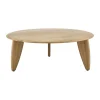 Table basse Lyckeby Ø80x29 cm, Chêne laqué naturel