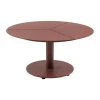 Table basse Peace, Zin red, Ø80x46 cm