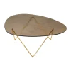 Table basse Pedrera, Laiton semi-mat-verre structuré bronze