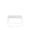 Table basse Tati Square, blanc marbre, support blanc