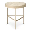 Table basse Travertin Ø40 cm, Cashmere