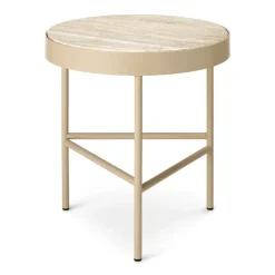 Table basse Travertin Ø40 cm, Cashmere