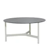 Table basse Twist large Ø90 cm, Fossil black-white