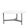 Table basse Twist large Ø90 cm, White-light grey