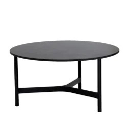 Table basse Twist large Ø90 cm, Dark grey-lava grey