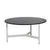 Table basse Twist large Ø90 cm, Dark grey-white
