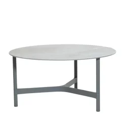 Table basse Twist large Ø90 cm, Fossil grey-light grey