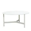 Table basse Twist large Ø90 cm, White-white