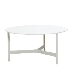 Table basse Twist large Ø90 cm, White-white