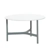 Table basse Twist medium Ø70 cm, White-light grey