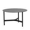 Table basse Twist medium Ø70 cm, Fossil black-lava grey