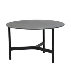 Table basse Twist medium Ø70 cm, Fossil black-lava grey
