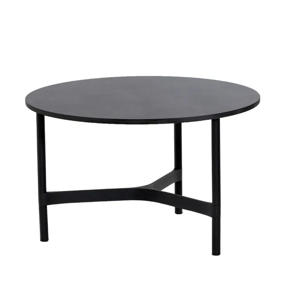 Table basse Twist medium Ø70 cm, Dark grey-lava grey