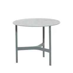 Table basse Twist small Ø45 cm, Fossil grey-light grey