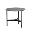 Table basse Twist small Ø45 cm, Fossil black-lava grey