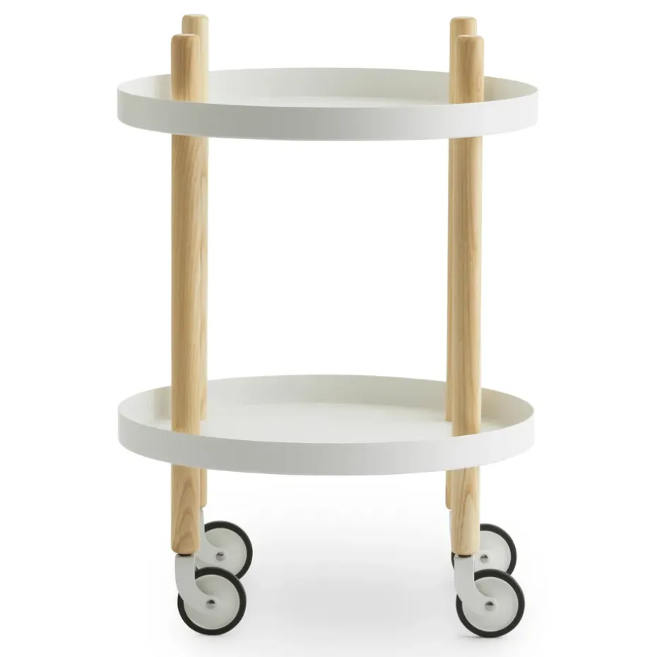 Table Block Ø45 cm, Blanc